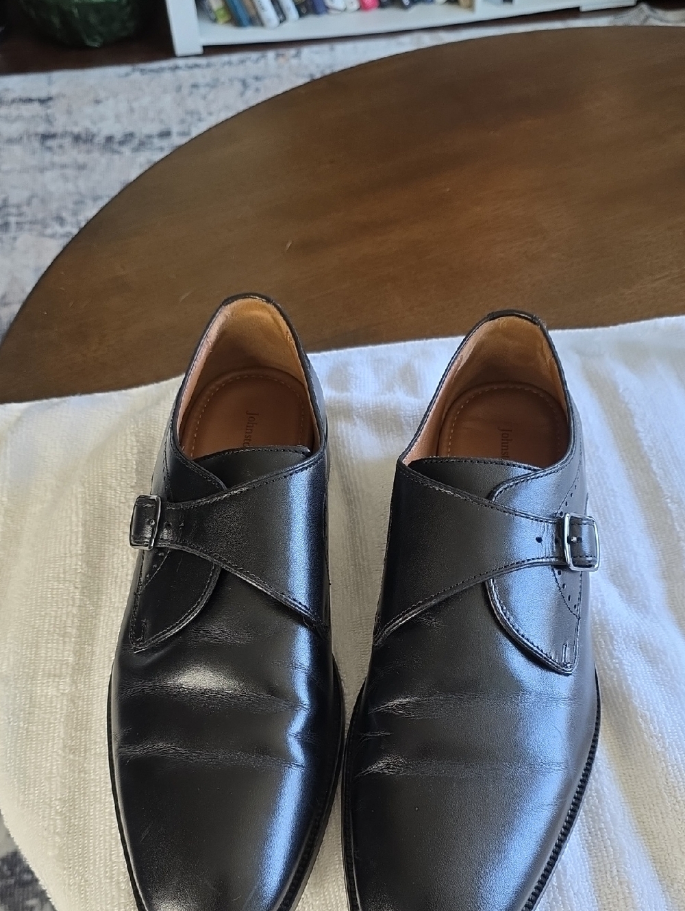 Johnston & Murphy, Men's Black Leather Monk Strap Dress Shoes